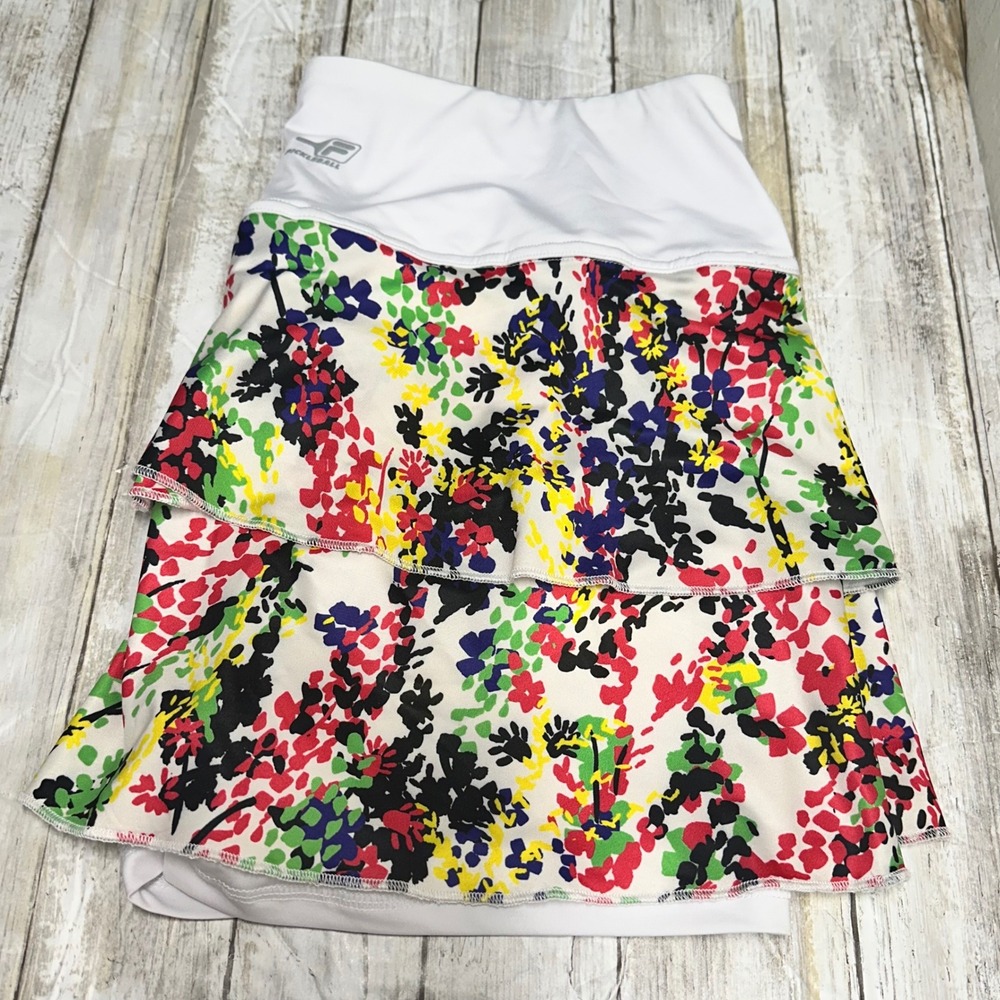 Fila Pickleball Tiered Printed Skort Floral Ruffle Tennis Skirt XL NWT